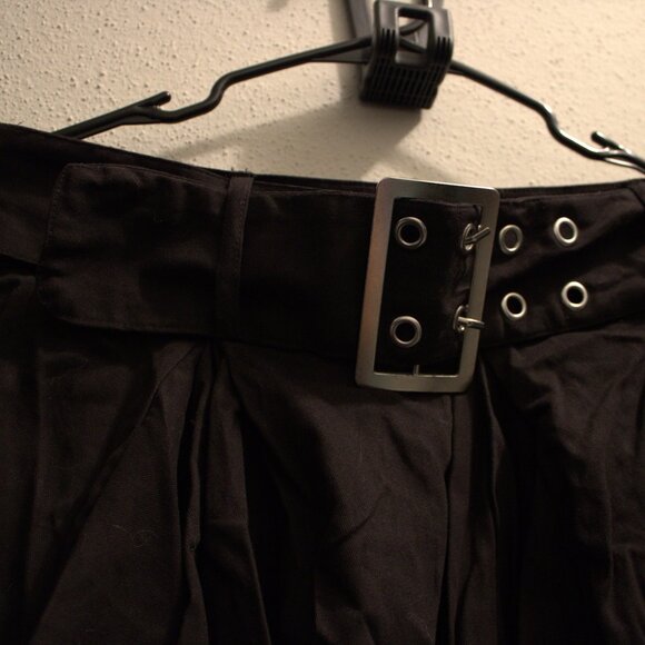 Social Collision Black Godet Skirt W/ Belt - Picture 4 of 8